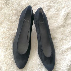 Stuart Weitzman Suede Round-Toe Pumps
